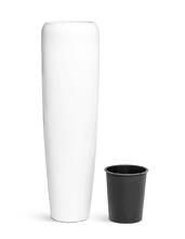 Кашпо TREEZ Effectory - Gloss - Высокий конус Design - Белый глянцевый лак 41.3320-05-036-WH-075, 41.3320-05-036-WH-097, 41.3320-05-036-WH-117 3
