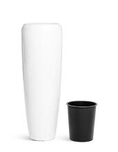 Кашпо TREEZ Effectory - Gloss - Высокий конус Design - Белый глянцевый лак 41.3320-05-036-WH-075, 41.3320-05-036-WH-097, 41.3320-05-036-WH-117 5